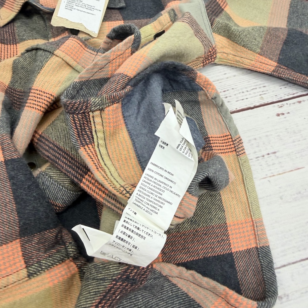 Prana Women’s Size Small Sage Golden Canyon Flannel Button Down Shirt - Picture 12 of 15